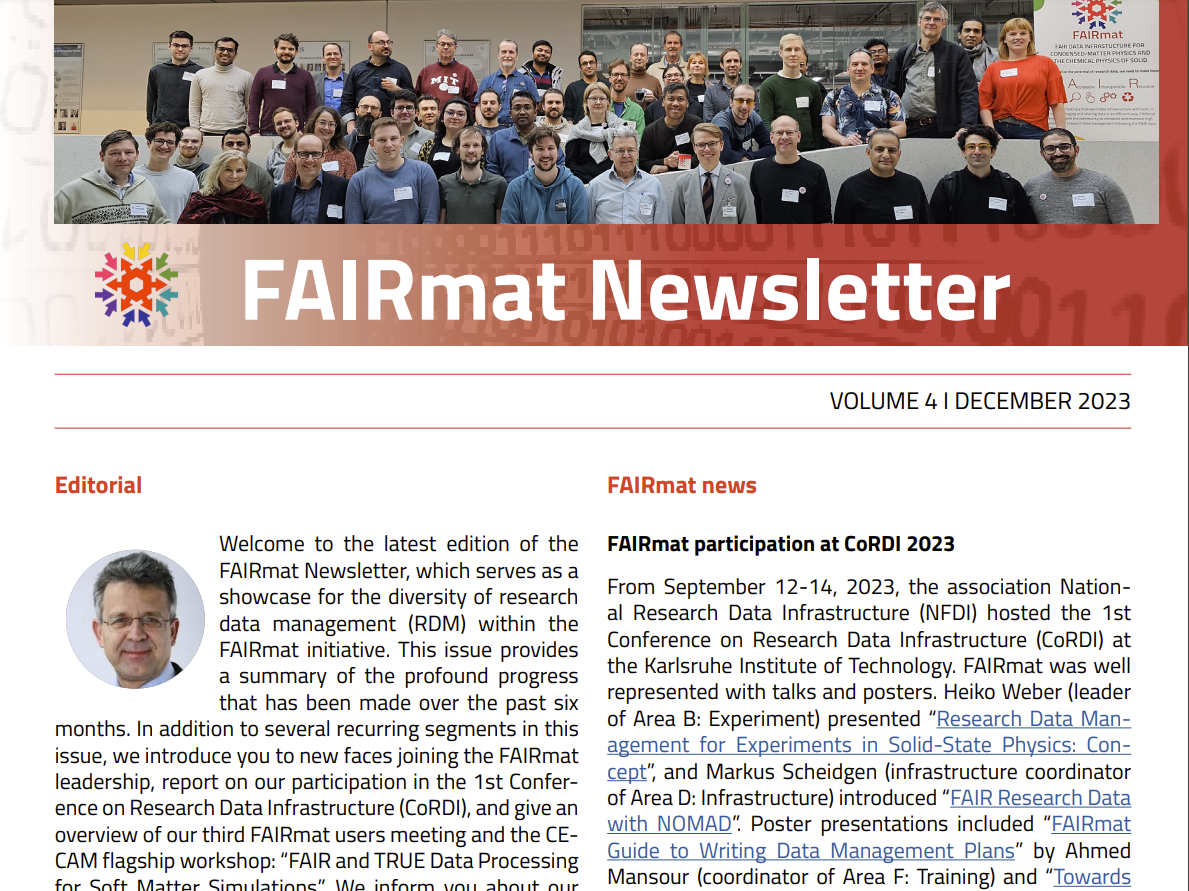 FAIRmat newsletter volume 4